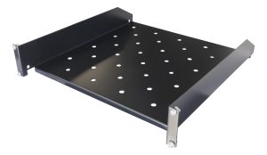 TOTEN Cantilever shelf-I սև դարակի ամբողջական տեսք, 475 մմ խորությամբ